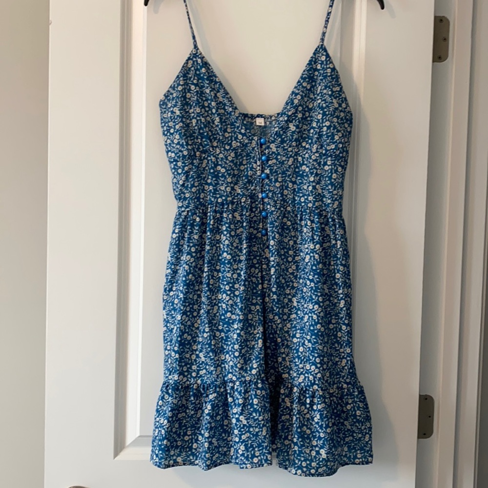 Blue floral dress